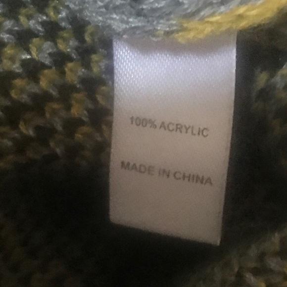 Jamison Gray Mustard Gold Black Sweater, Large - Picture 5 of 5